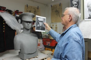 Leonard works from the official military photo for each bust.