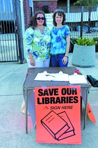 Helene Kamps-Stewart and Missy Jackson, of Friends of the Murray Hill Library, have camped out at every JAX2025 event to get signatures for a straw ballot in August 2014. Less than 10,000 signatures have been collected and 26,000 are needed by the end of 2013.