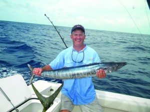 Mark Hutto with an Abaco Wahoo