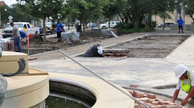 Progress in San Marco Square,  a community readies for completion
