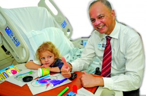 It’s thumbs up from Dr. Raj Sheth, head of Pediatric Neurology at Wolfson Children’s Hospital, for the generosity of local foundations, groups and individuals who give to ensure that the hospital maintains its ratings of excellence for children’s health care.
