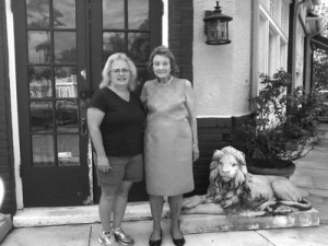 Sally Mangham and Martha King in front of the restaurant which now exists in the old Ortega post office