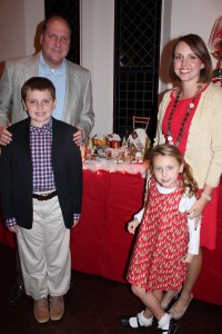 Jay and Ashley Robinson with Kent and Elle, sponsors of a winter fun scene.