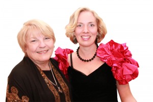 Bobi McGinnis, publicity-chair, and Robin Lewis, Garden Club office manager