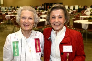 A founding member of the Salvation Army Women's Auxiliary, Rita Joost, with fellow auxiliary member Corky Hissong