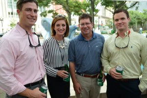 Ryan Tiedeberg, Lee Ann Krieg, City Council President Greg Anderson with Jim Wright