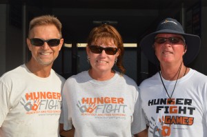 Hunger Fight organizers Mike Knuth, Sherri Porter and Dean Porter. 