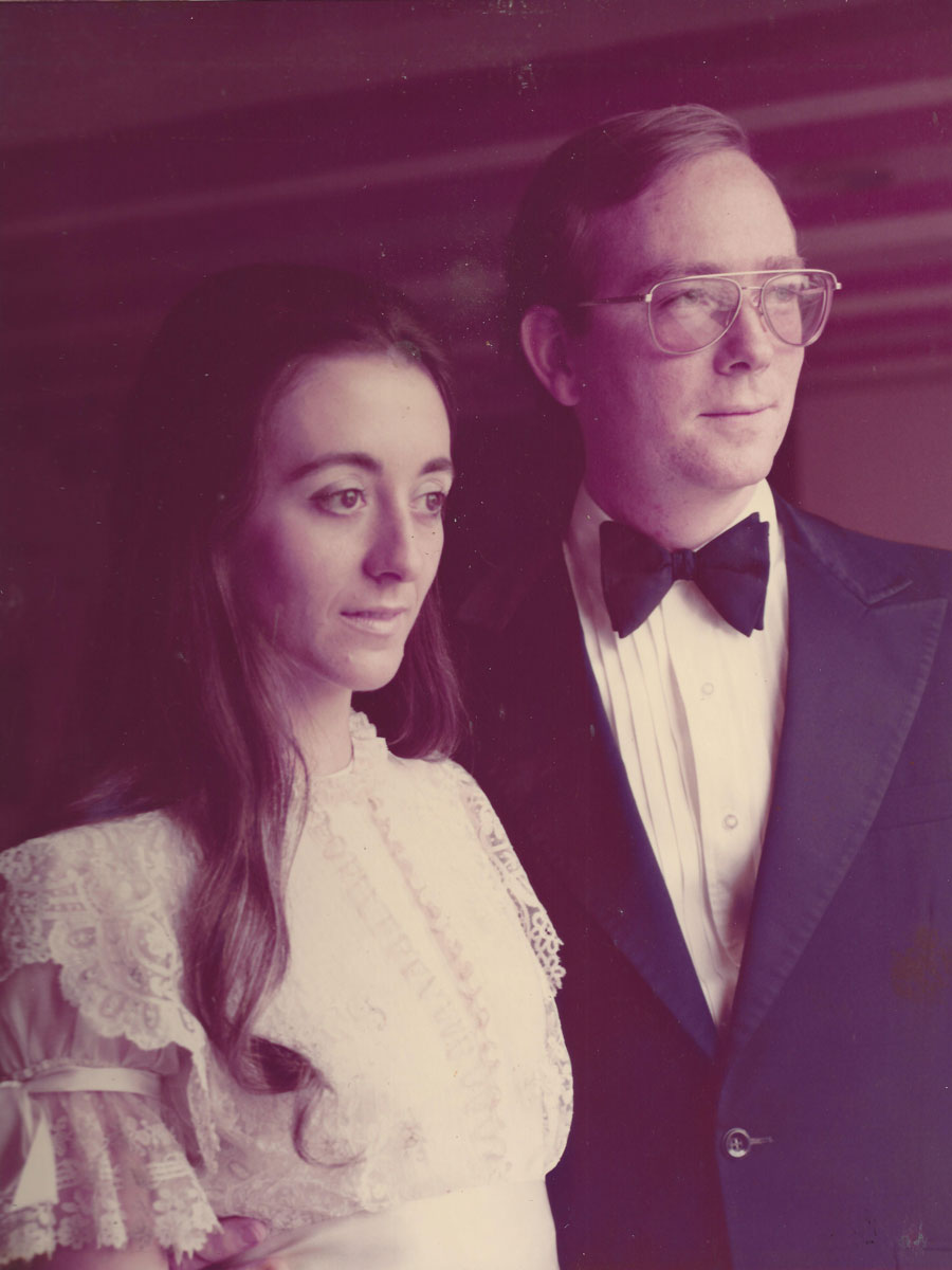 Olga and William Joos on their wedding day in 1973