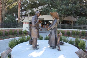 This sculpture by artist Captain Robert I. Ramussen, USN, Ret., was commissioned to commemorate and honor the Daughters of Charity who have served Jacksonville for 100 years. (Photo courtesy of St. Vincent’s HealthCare)