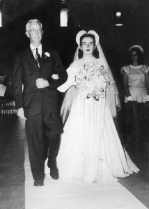 Ruth Moore with father Stanley Moore, June 21, 1948