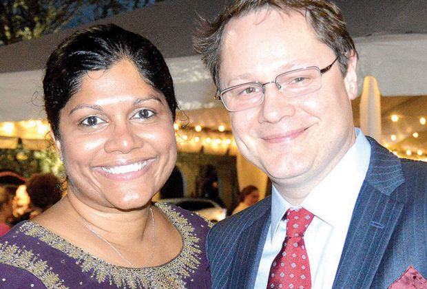 Dr. Lakshmi Gopal and her husband, Dr. Ned Clark