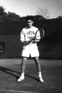 Playing tennis at the University of Florida