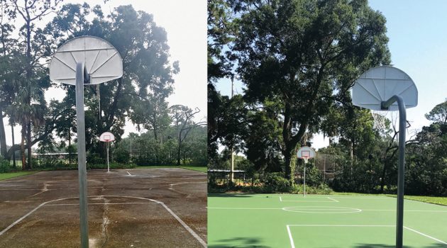 Children’s Home Society of Florida basketball court restored