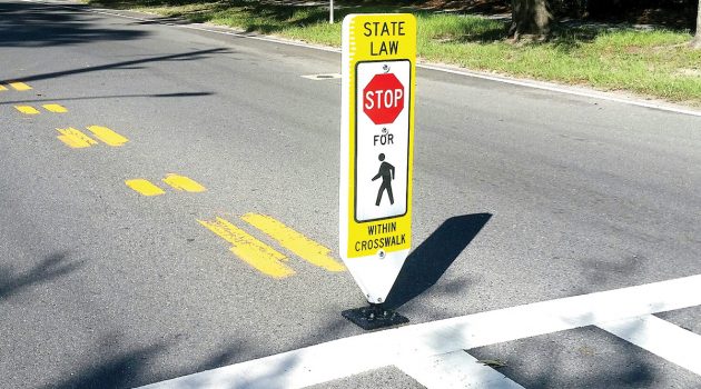 Motorists given fair warning to reduce speed, stop for pedestrians