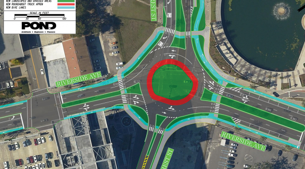 Brooklyn Road Diet recommendations include roundabout