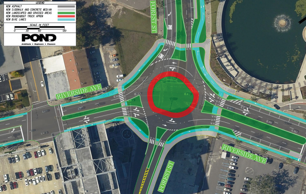 Brooklyn Road Diet recommendations include roundabout