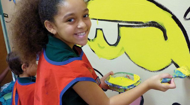 Fifth-graders create inspirational mural for future students