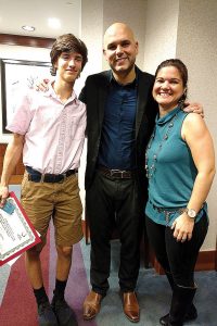 Andrew Lopez, Dr. Danny Pulido and Teri Mari Taylor