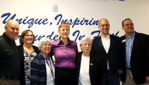 Michael Cascone Jr., Jean Barnes, Sister Elise Kennedy, Sharon Cascone Ray, Sister Elizabeth Marie Stoup, SSJ, Charles Ray, and Deacon Scott Conway