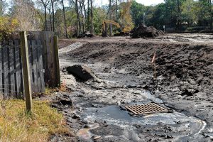 The new drainage system installed by San Jose Estates developer Feras Mouded didn’t seem to be doing the job in mid-January.