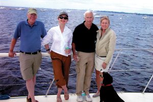 The late Robert Head, his wife Elizabeth Head, Hank Bonar II and Nancy Soderberg enjoying time on the St. Johns River. Elizabeth is responsible for Hank’s and Nancy’s first date, according to Hank.