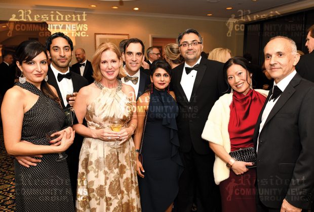 Dr. Sonia Sharma and Ashwin Sharma with Ann Kramarich and Dr. Scott Kramarich, Dr. Anika Comar and Dr. Kevin Comar, Catherine Chung and Dr. Fadi Chaloub