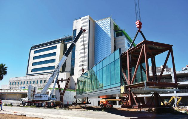Cancer center skybridge marks another milestone