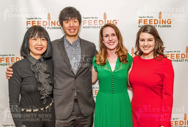 Musicians Michelle Kuo and her son Chris, with Molly Sweet  and Kaci Honeycutt of Feeding Northeast Florida