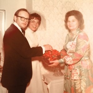 Bill and Jane Condon with her mother, Sadie Sharp, at their wedding