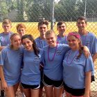 Anna Medley’s kickball team consisted of (front): Laure Day, Mariana Noguerira, Ann Medley and Abby Mickler; (back): Colton Green, Wesley Myler, Grant Goodwyne, Mateo Howard and Alex Roche.