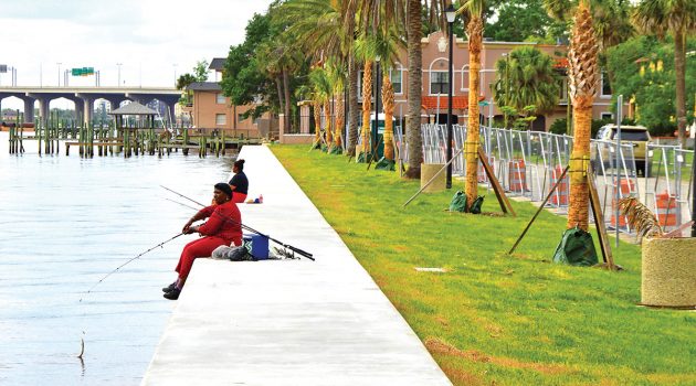 There’s no waiting among fishermen for Riverfront Park to open