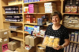 Paula Caplan at the Max Block Food Pantry
