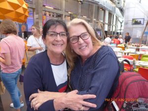 Ortega resident Mimi Lord, right, with Mariette Cassourret, president of La Maison des États-Unis, the Nantes organization that organizes events and activities with their Sister Cities in Jacksonville and Seattle.