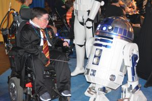 What happens when good old-fashioned wizardry meets the future? Harry Potter and R2D2 will let us know! (Photo credit: David Luck, Community Hospice & Palliative Care)