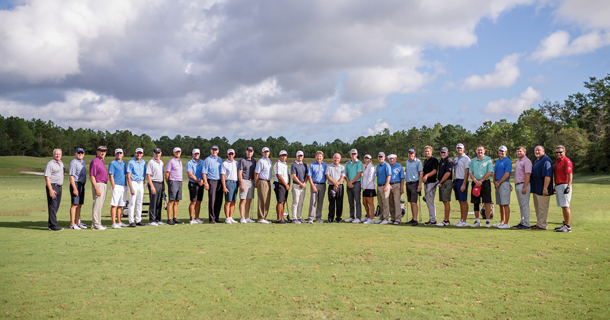 Some of the 120 golfers who teamed up to play for a cause, raising more than $187,000 for Monique Burr Foundation for Children's programs.