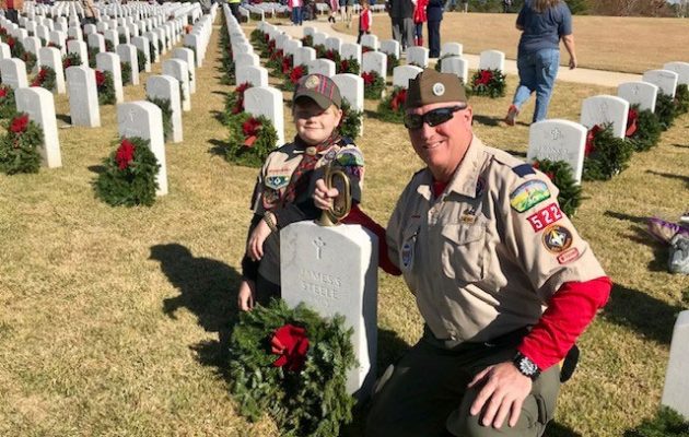 Boy Scout honors veterans, grandfather’s memory with wreaths