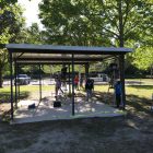 Corbin Lowe renovated a pavilion and built a  picnic table at the Westside Soccer Club.