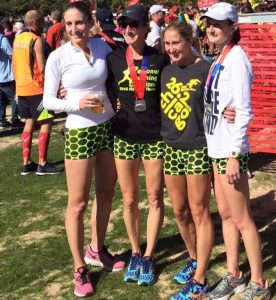 2015 Chicago marathon runners Allison Stocker, Jamie Joseph, Lydia McRae and Katie Fackler