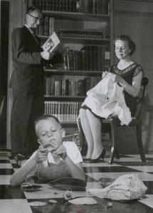 A posed photo of a young Bill Brinton and his parents, Harry and Jane.