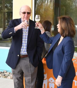 David and Linda Stein toast the completion of the Campaign for a Compassionate Community at the Jacksonville Humane Society.