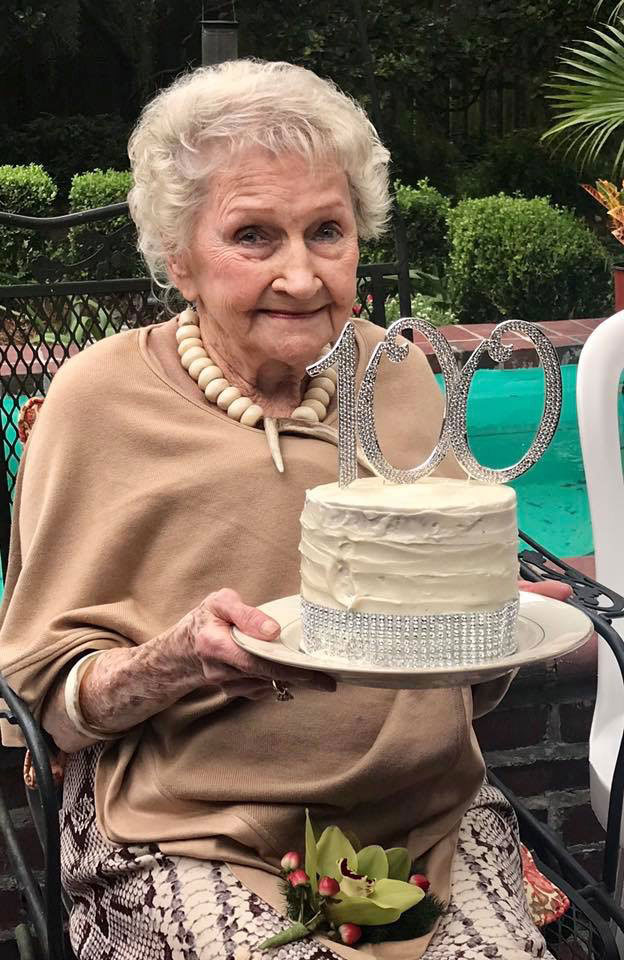 Maxine Kroll at her 100th birthday party