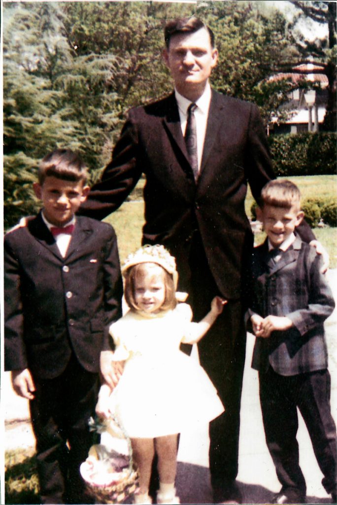 Jim Harp with children James, Rebekah and Mark