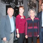Morris Bendit, Holocaust survivor who designed the memorial gallery, and Colleen Rodriguez, JFCS CEO, with Gay Block, RESCUERS photographer, and Stephen Goldman, JFCS Board president