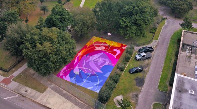 Court mural takes pickup basketball to another level