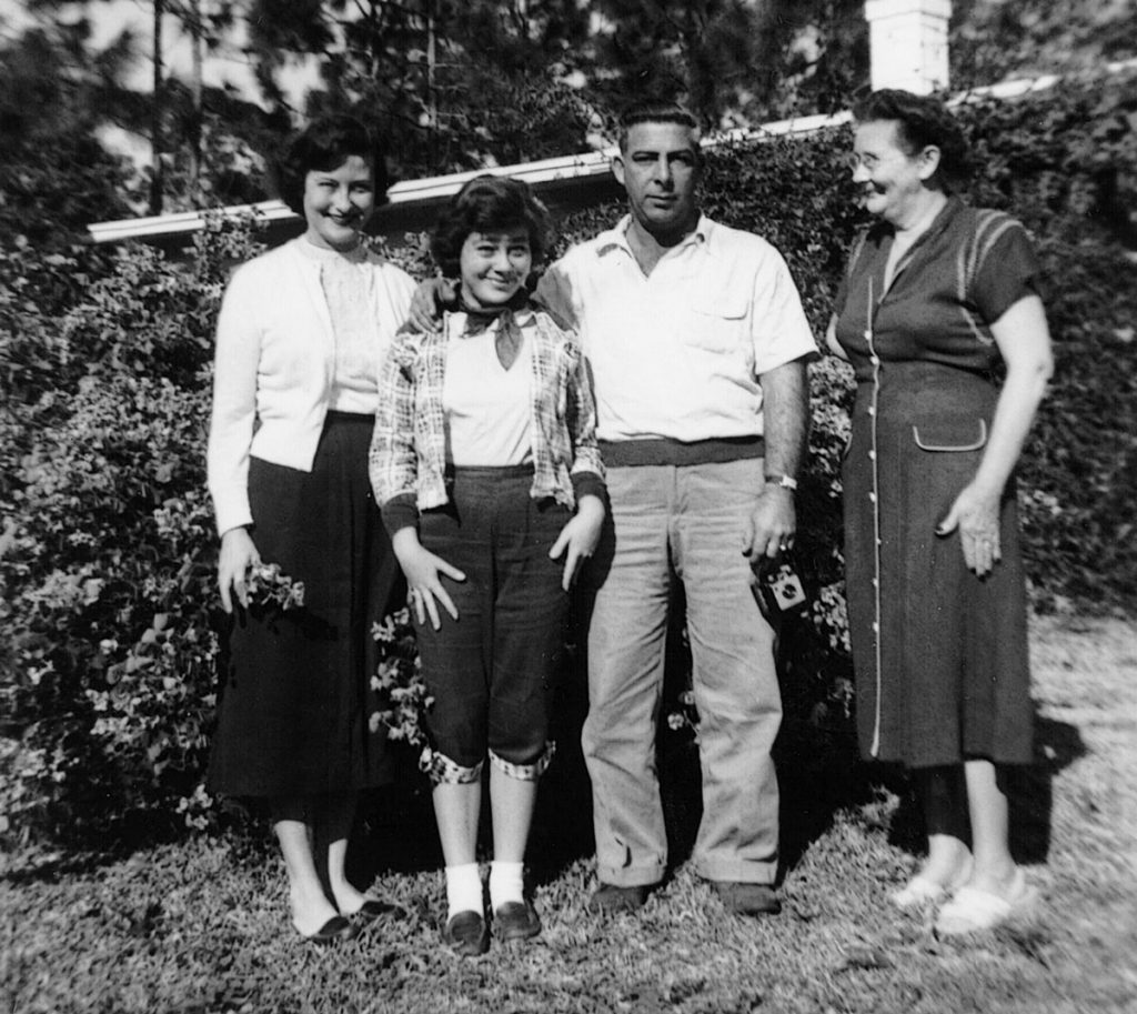Betty, Joyce and Bob Ashley with Bertha Hartley, Joyce’s only grandparent not born in Jacksonville