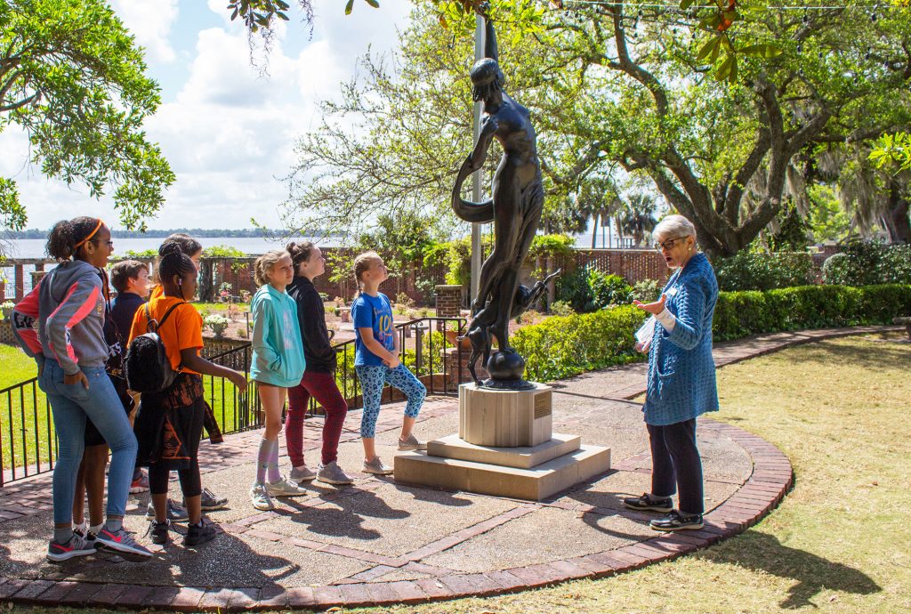 Lory Doolittle has worked as a volunteer with the museum’s docents since 2013, providing tours of the galleries and gardens for schools, private groups and the general public.