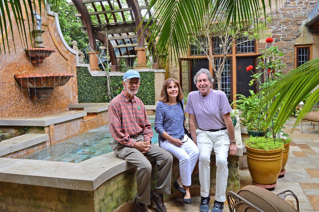Jake Ingram with Jean Pyle and Charlie Lembcke `in the McCalla Garden