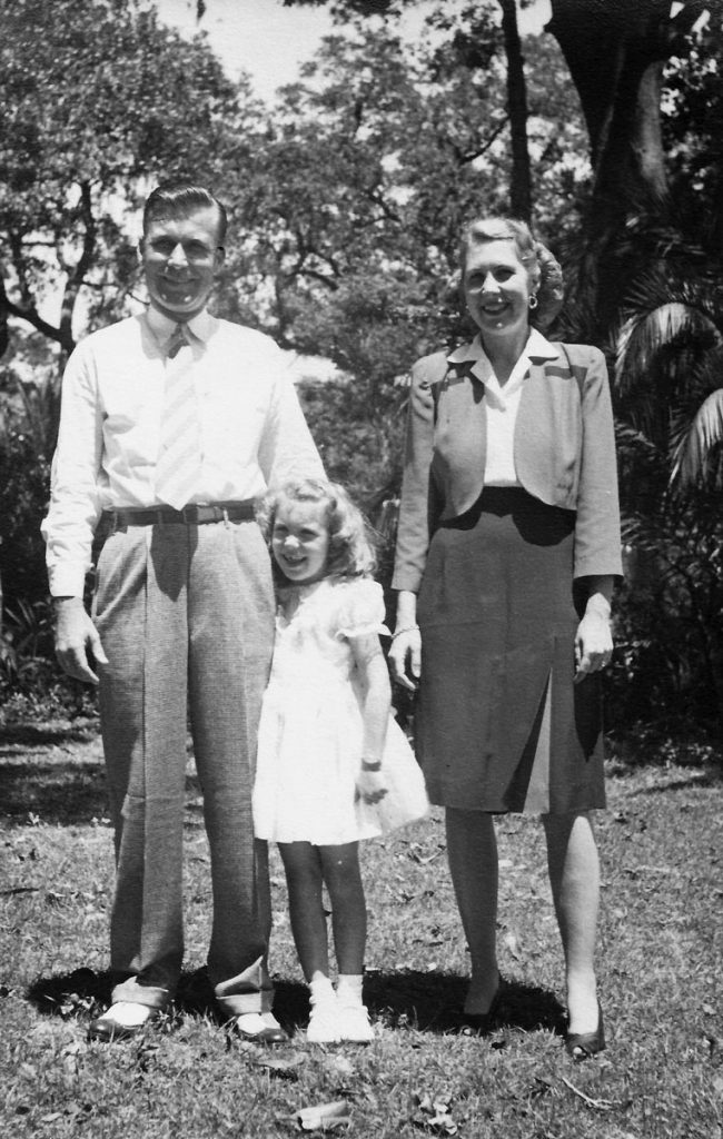 Allison Watson with her parents, James and Lucy