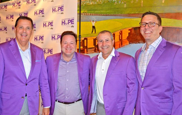 Champions for Hope color the evening purple