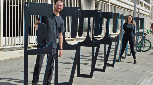 Downtown art plays triple role as sculpture, bike rack and monument to black history
